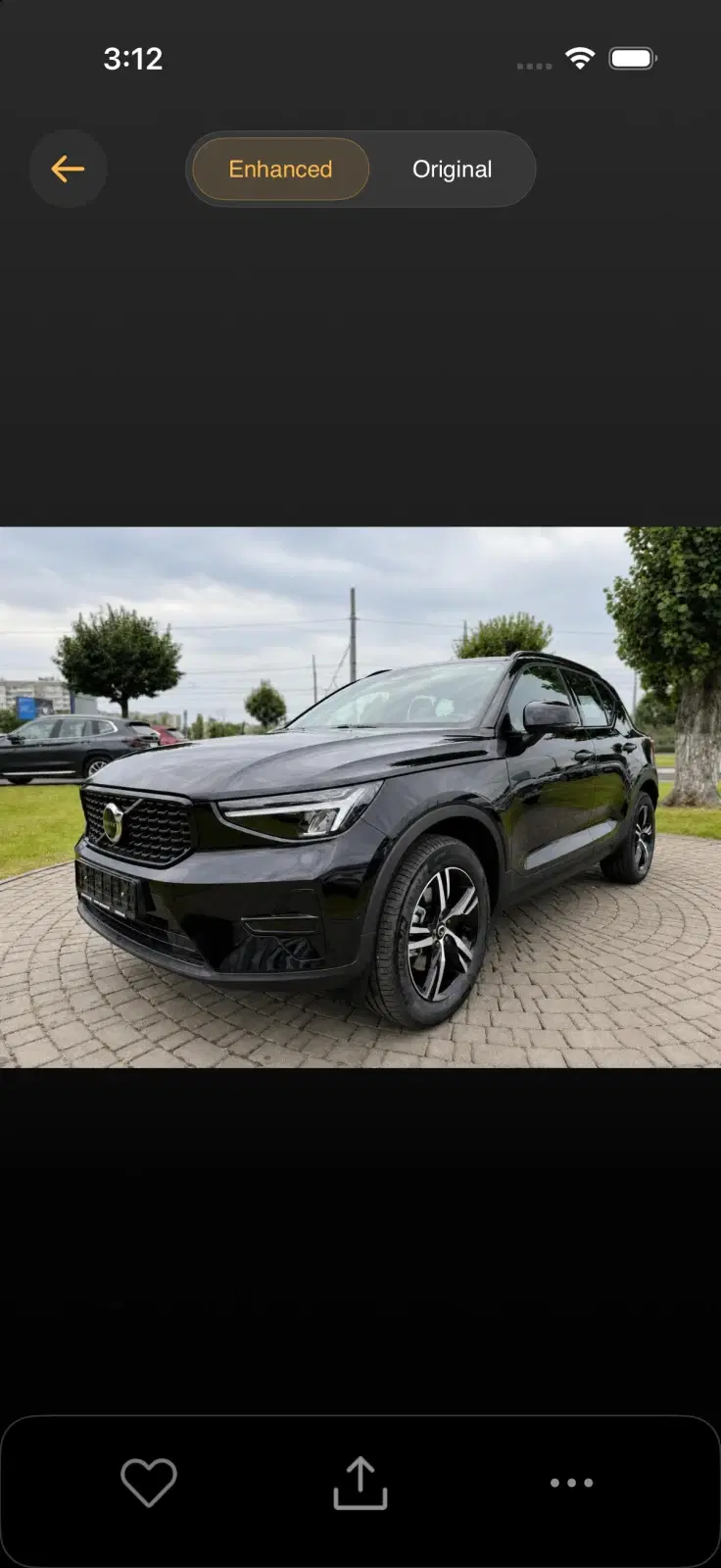 Completed CarShot enhancement result for a sample vehicle